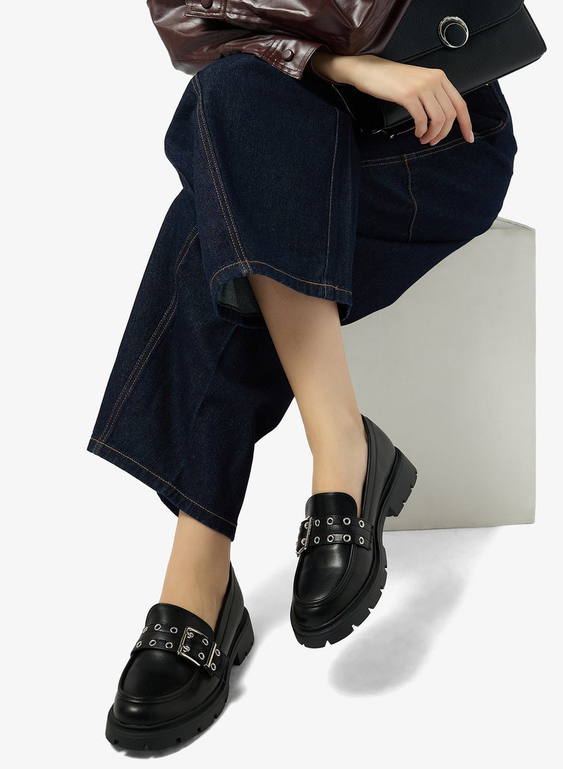 GLAMOROUS Buckle Detail Chunky Loafers - Image 5